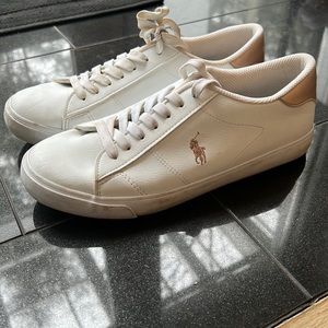 Polo Ralph Lauren white tennis sneakers